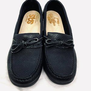 SAS Classic Moccasins Handsewn Black Leather 8.5S